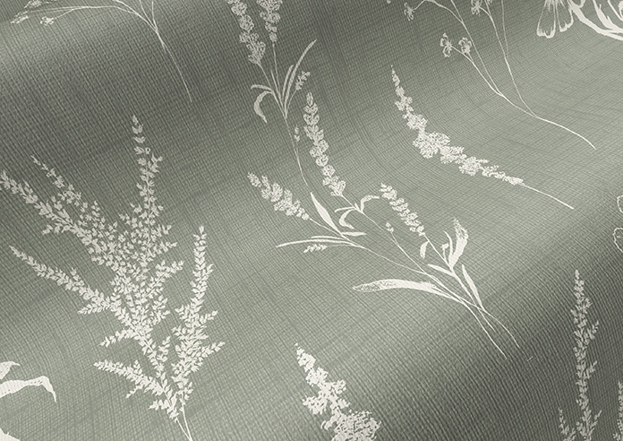 Botanical Sketchbook, Mouse Grey - Twist&Fit Roller Blind - Image 4
